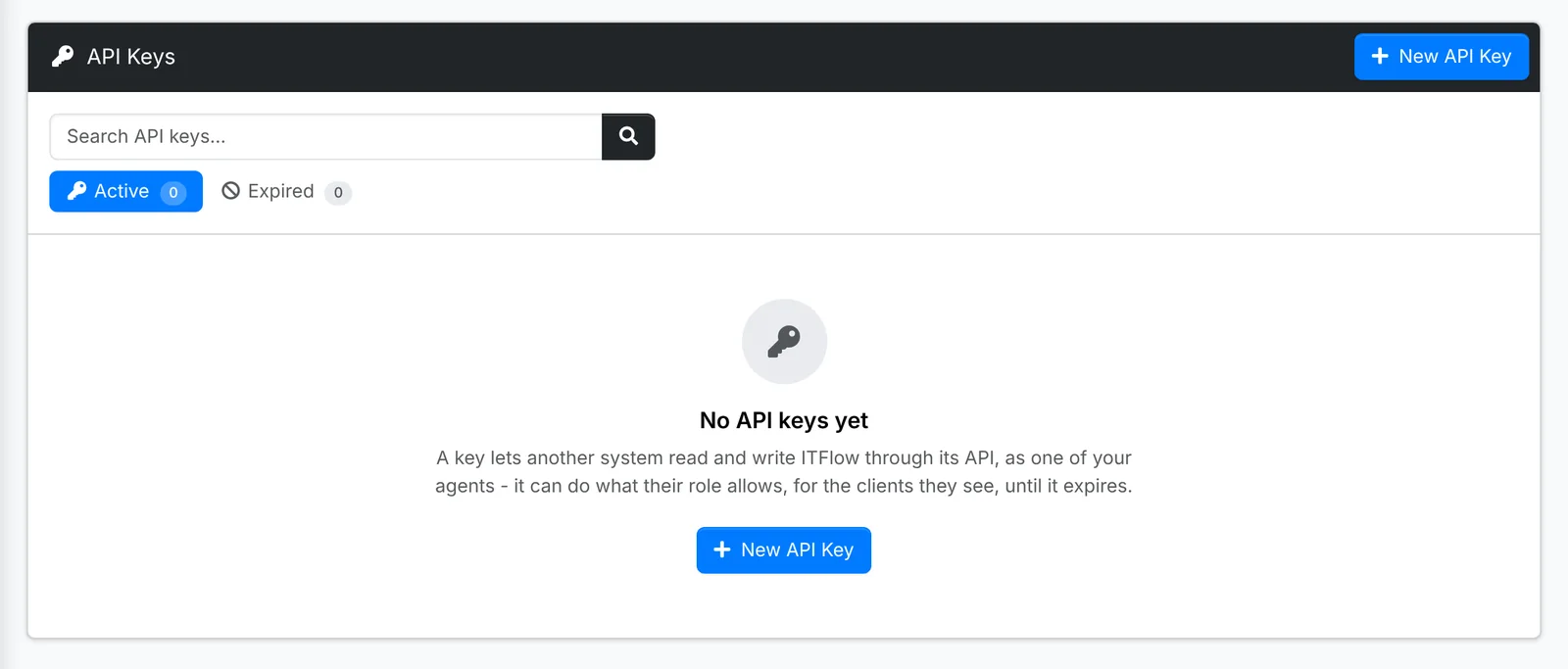 API keys